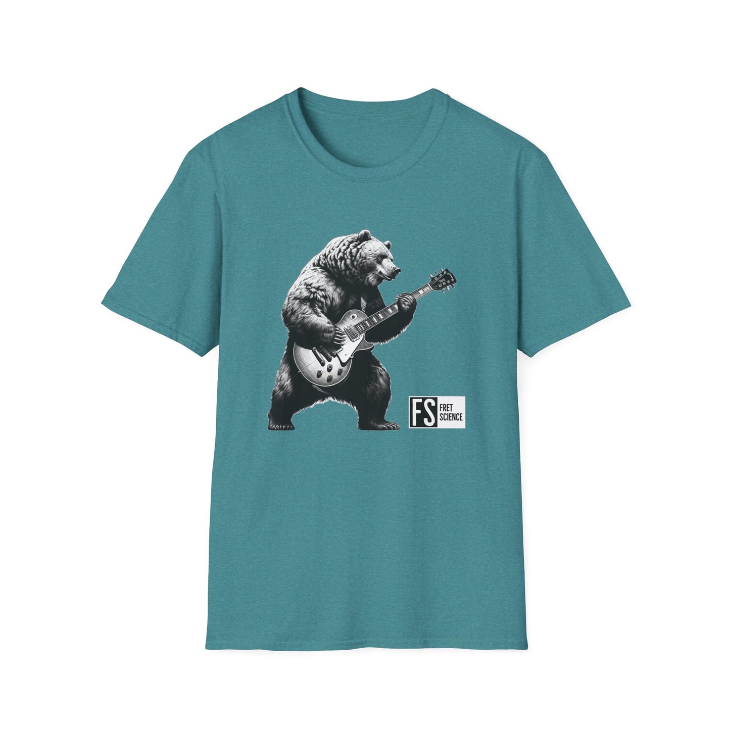 Bear w/ Les Paul - Gildan Softstyle T-Shirt