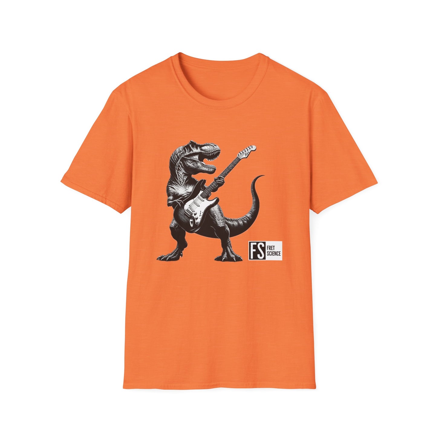 Rock and Roll Dinosaur - Gildan Softstyle T-Shirt