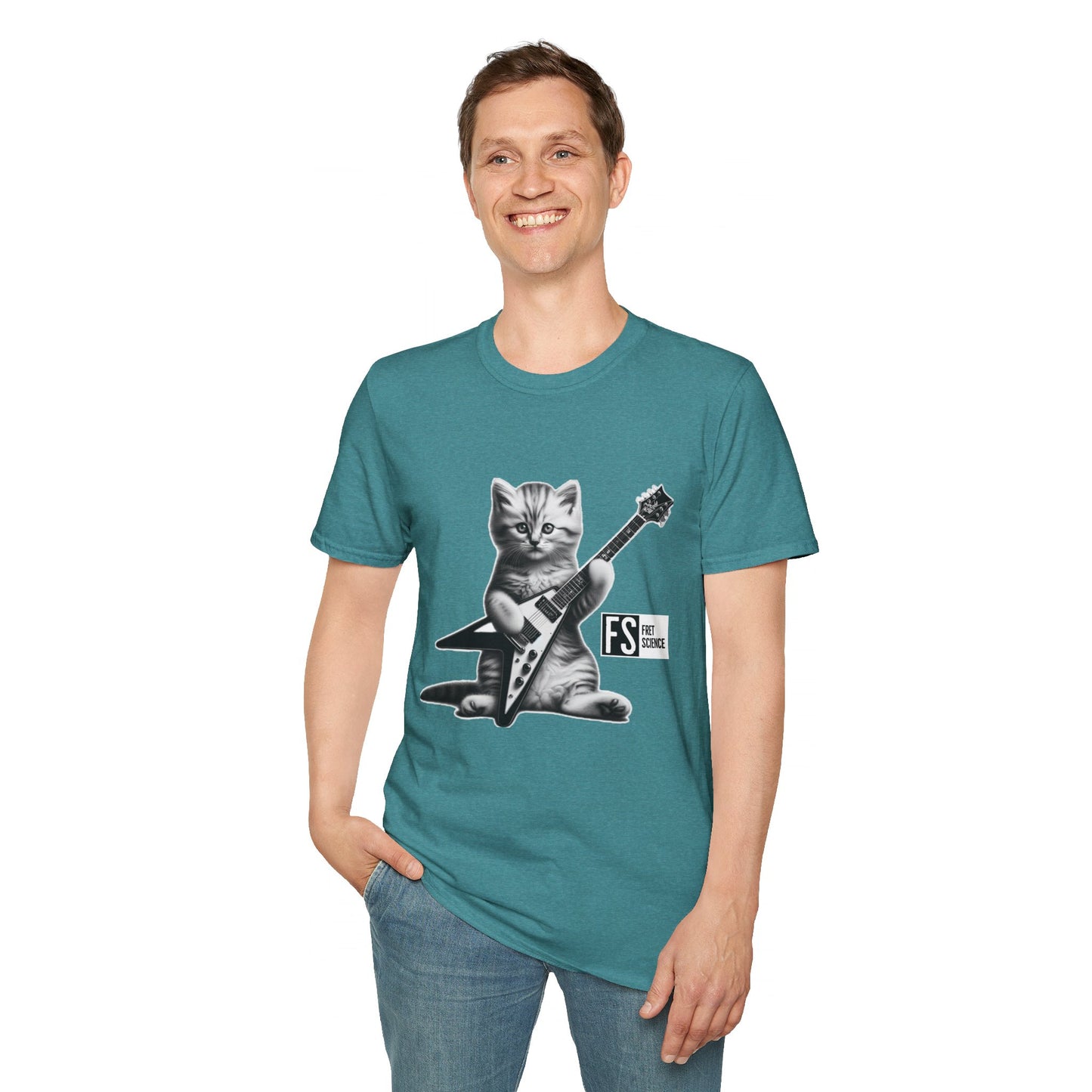 Flying V Kitty - Gildan Softstyle T-Shirt