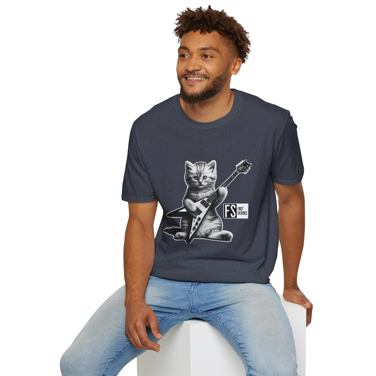 Flying V Kitty - Gildan Softstyle T-Shirt