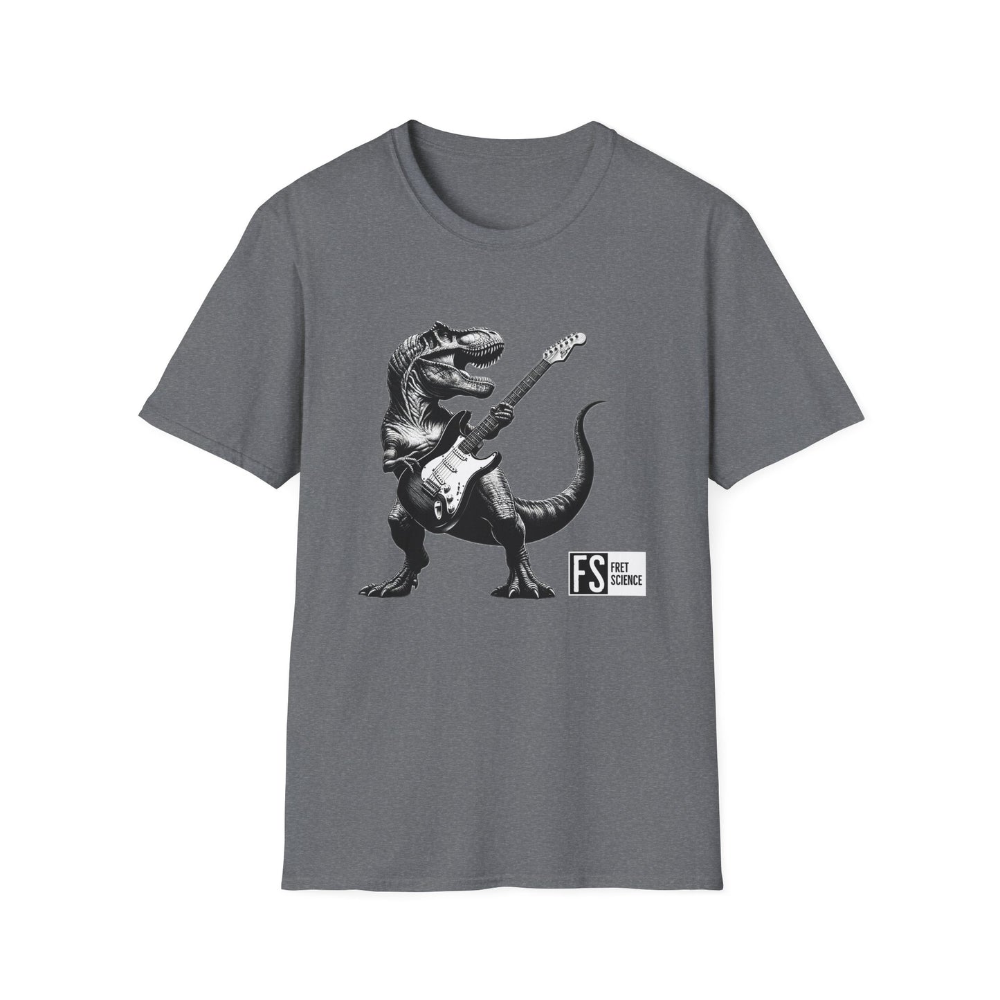 Rock and Roll Dinosaur - Gildan Softstyle T-Shirt