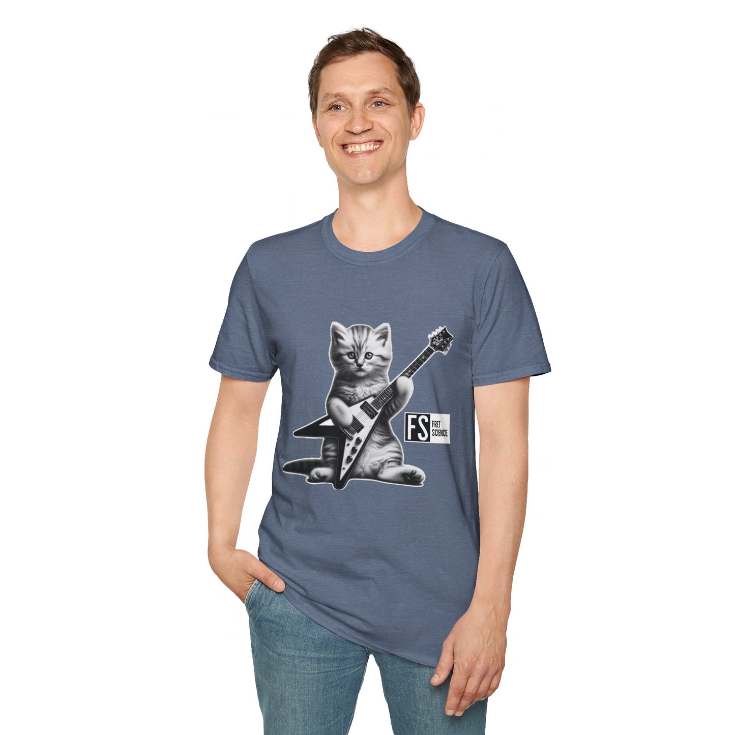 Flying V Kitty - Gildan Softstyle T-Shirt