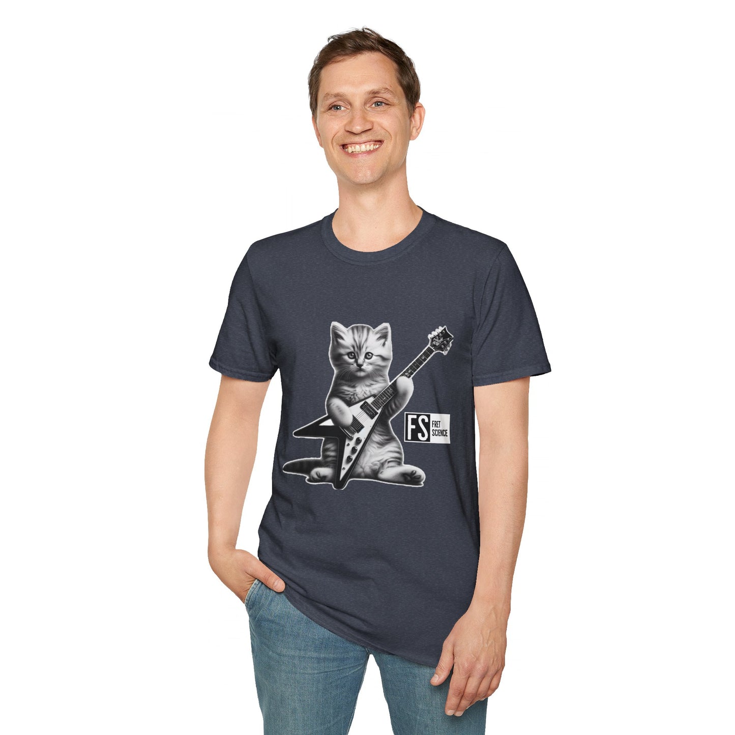 Flying V Kitty - Gildan Softstyle T-Shirt