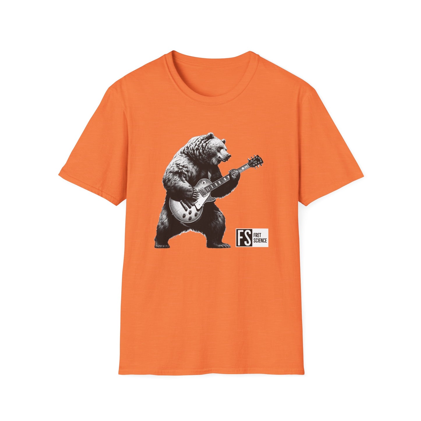 Bear w/ Les Paul - Gildan Softstyle T-Shirt