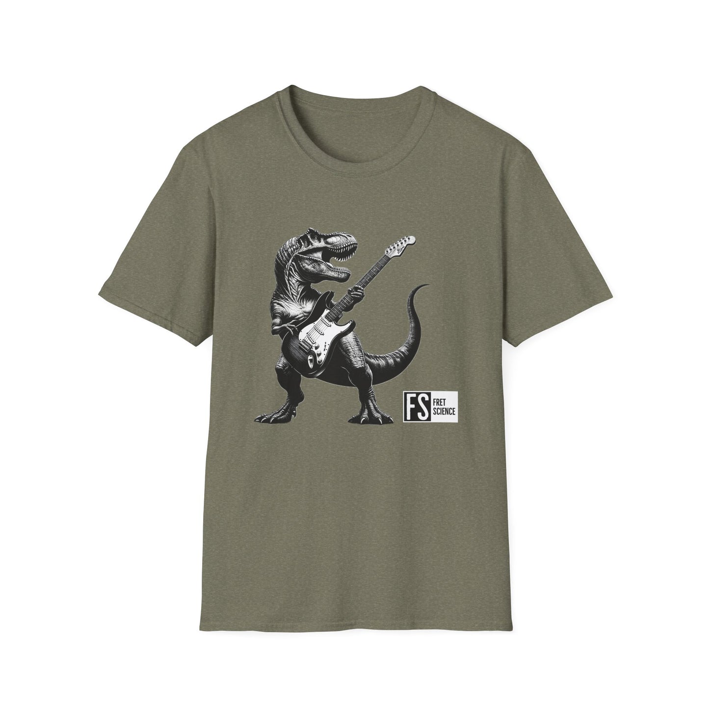 Rock and Roll Dinosaur - Gildan Softstyle T-Shirt