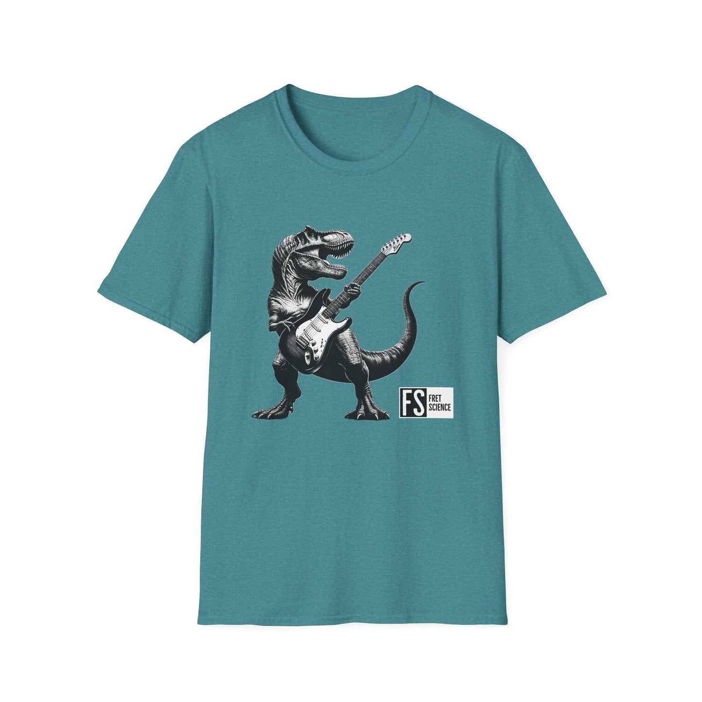 Rock and Roll Dinosaur - Gildan Softstyle T-Shirt