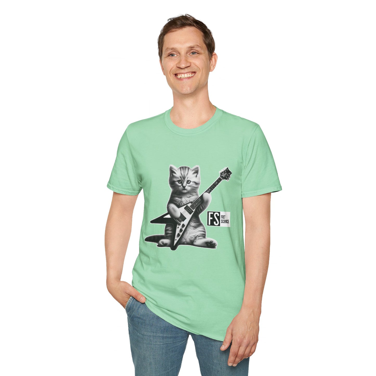 Flying V Kitty - Gildan Softstyle T-Shirt